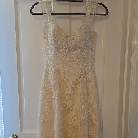 Maggie Sottero Couture Cream Gown - Picture 2 of 9